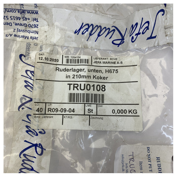 Jefa 210 mm Roter Bearing bil-Rollers GRP għal Hanse 675