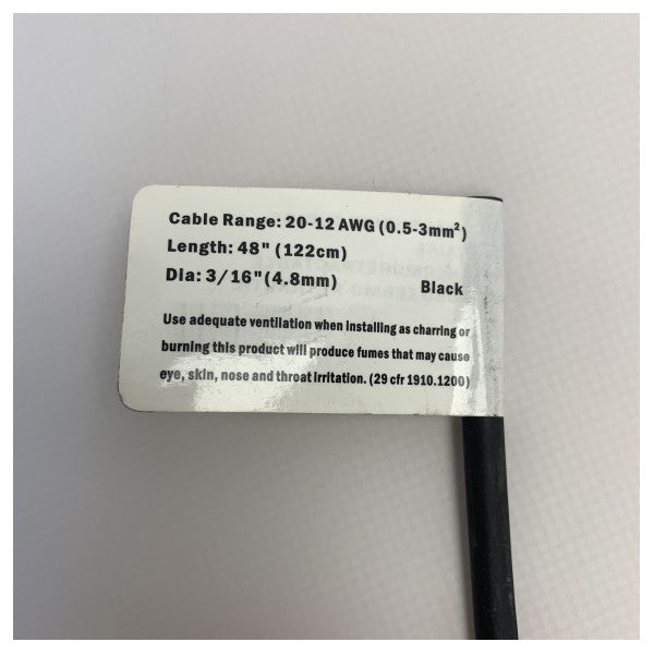 Tubi termorestringenti adesivi Ancor di grado marino 3/16 x 48 nero