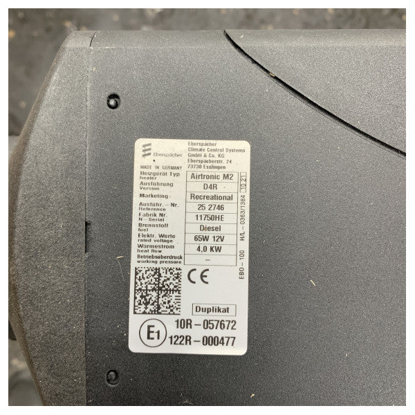 Eberspacher Airtronic M2 D4R marine diesel heater 12V kit with Hoses - 24.9002.01.0230