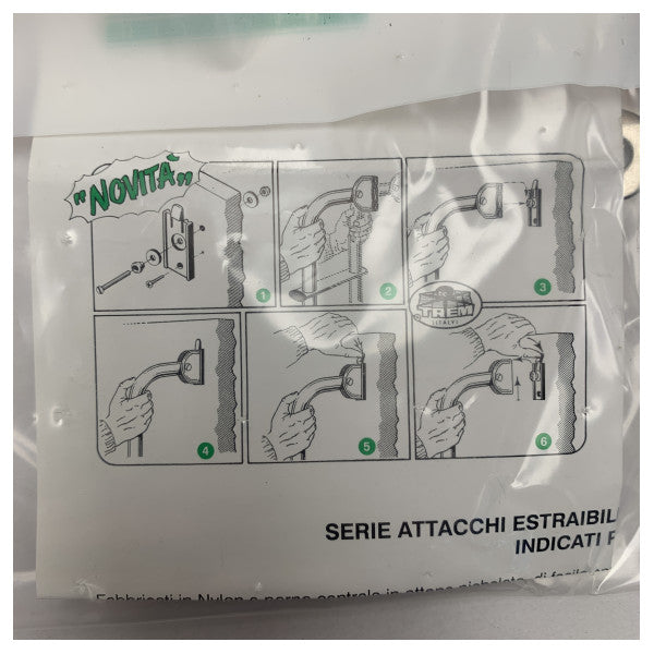 Conjunto de fechos extraíveis Trem 64759 com grampos de segurança para escada de banho - S20 34 080