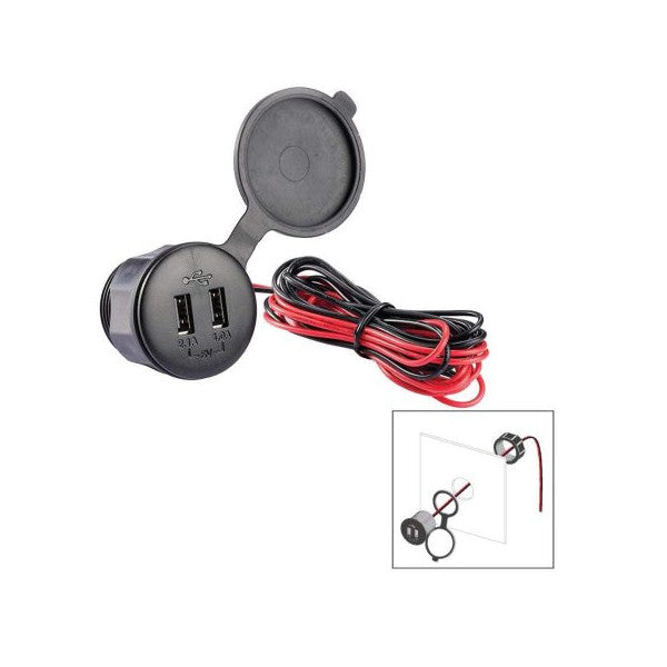 Poly-Planar Waterproof 12v Dual-Port USB Charger-USB-PM