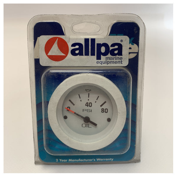 Teleflex 67180e Weißöl Druckanzeige 0 bis 80 psi