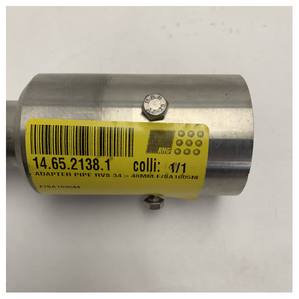 Adaptador de tubo de acero inoxidable 34-48mm para antena Sailor TT-3005M