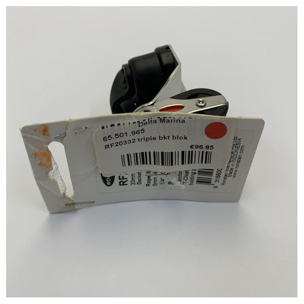 Ronstan RF20332 Seri 20 Üçlü Blok ile Cleat