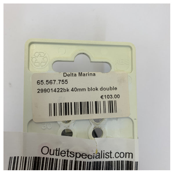 Lewmar 29901422BK 2-Scheiben Block mit Verriegelung 40 mm