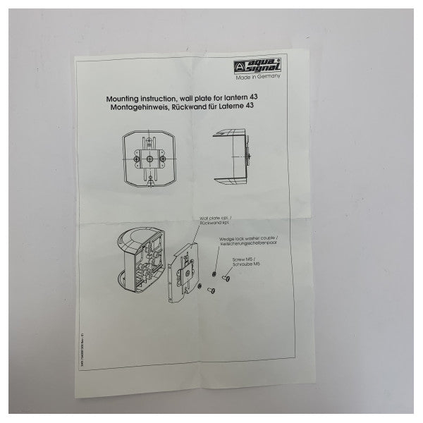 Aqua Signal 12240020 Серия 43 Монтажна плоча за навигационна светлина от неръждаема стомана