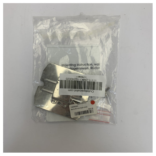 Aqua Signal 12240020 Series 43 Mounting Plate for Navigation Light Stainless Steel