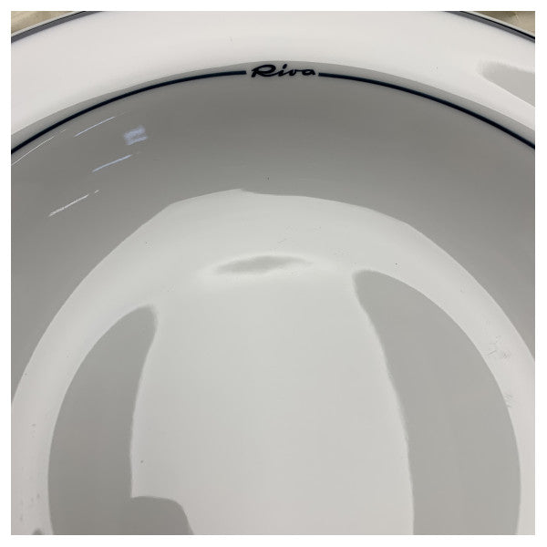Riva Marine Grade Porcelain Soup Plate 21.5 cm � Vaisselle durable, lavable au lave-vaisselle pour bateaux et yachts