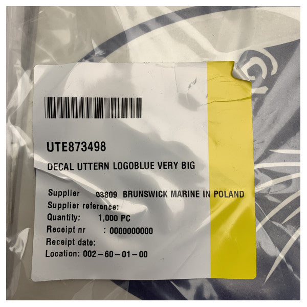 Uttern Decal Logo DUŻE Niebieskie - 873498