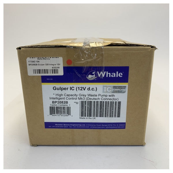 Whale BP2082B Gulper Black Water Waste Pump 12V - 19L/m