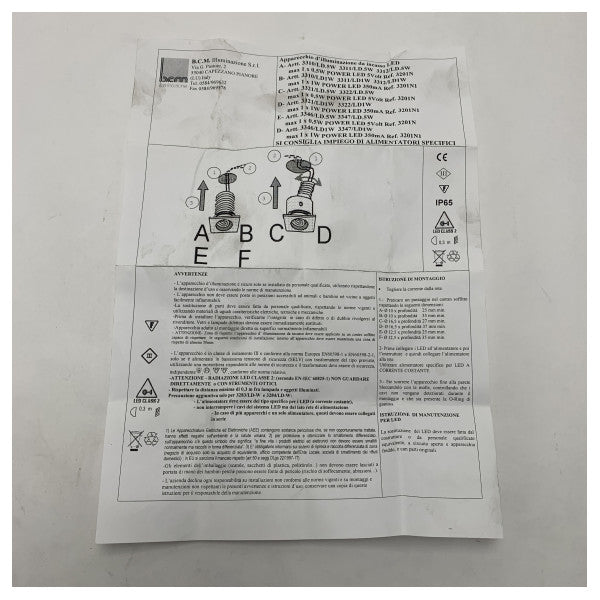 BCM 3311/LD.5W/3 LED аварийна светлина за бягство 5W - неръждаема стомана