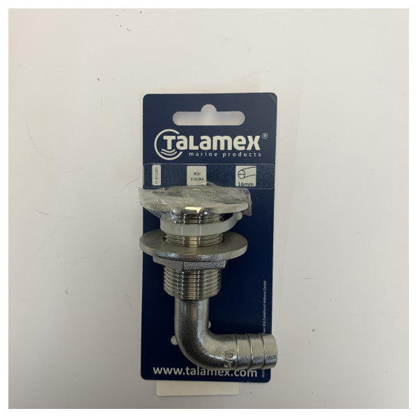 Talamex 17613001 Rustfrit stål 316 retvinklet skrogbeslag til yachtudstyr