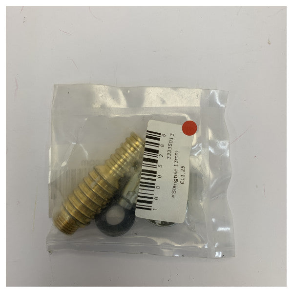 Talamex Brass Hose Barb Fitting Set with Seal 13mm 33335013
