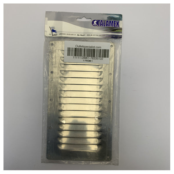 Grille de ventilation en acier inoxydable Talamex 78335122 118x232mm
