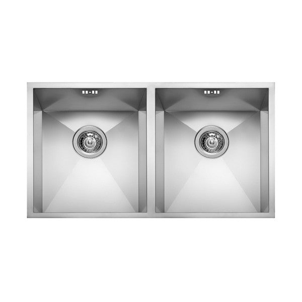 حوض مطبخ مزدوج من الفولاذ المقاوم للصدأ فوستر كوادرا - 1208/890