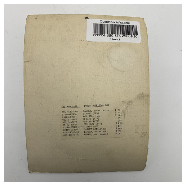 طقم مانع تسرب وحدة المحرك المؤخرة السفلي من ياماها - 6T5 W0001-20