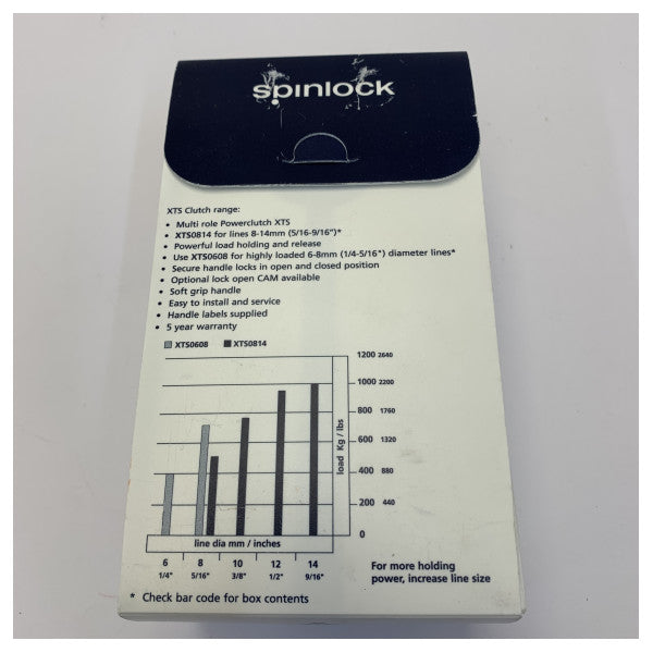 Spinlock XTS0814 Çift Güçlü Kavrama Siyah - 8 ila 14 mm Halat Kavraması için