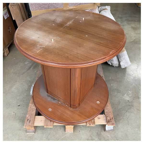 Ferretti Teak Tondo Tabil Blade Għolja Gloss - 140 cm - 51813