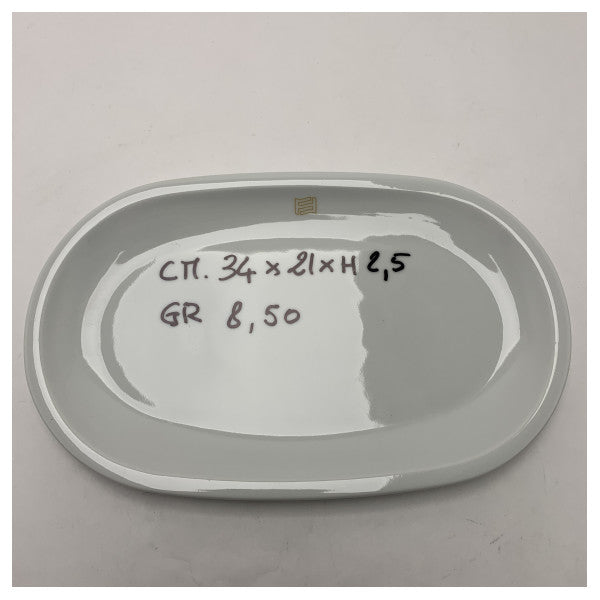 Vassoio ovale in ceramica di alta qualità Ferretti - Vassoio da portata durevole e resistente alle intemperie per uso nautico