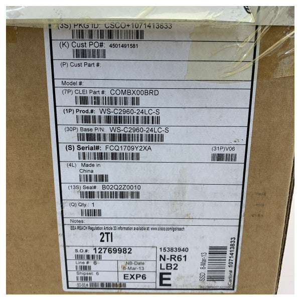 Cisco Catalyst WS-C2960-24LC-S nätverksswitch - 24-port 10/100 (8 PoE)