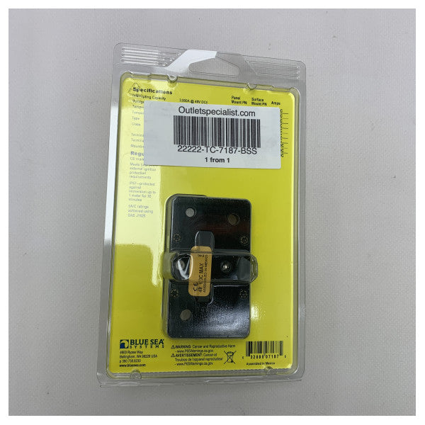 Hamulec obwodu Blue Sea 100 A do montażu powierzchniowego - 7187-BSS