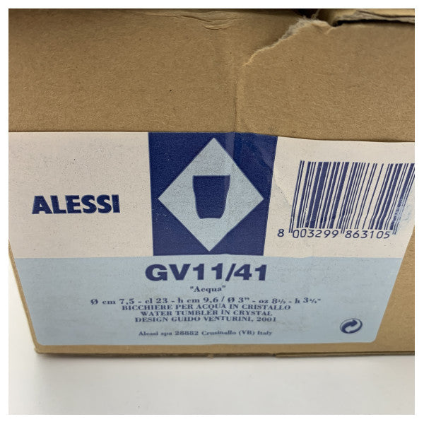 Alessi kristalna čaša za vodu 230ml - luksuzni talijanski dizajn autora Guida Venturinija