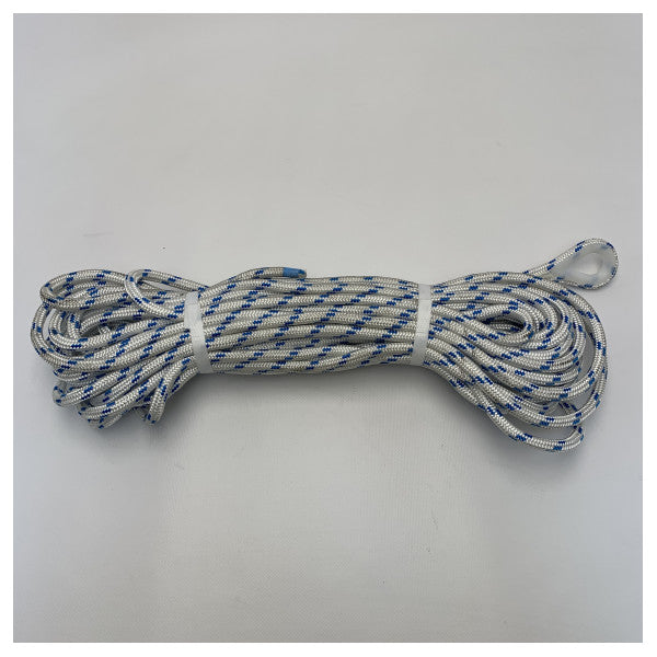 Cordão de poliéster Trem 10 mm - 20 metros azul | branco