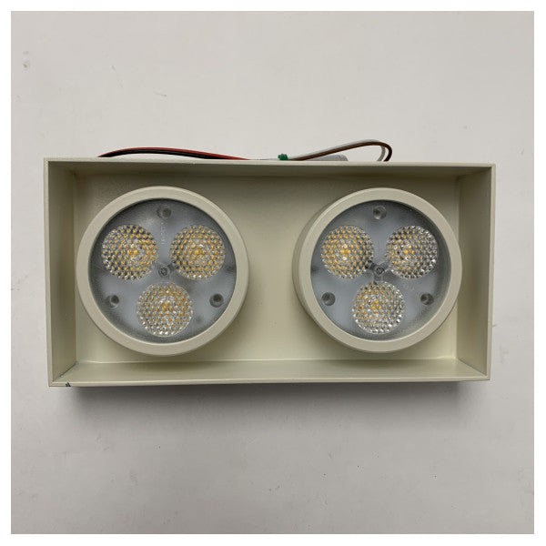 Kablac Lumière LED marine de haute qualité 18-32V blanc chaud DUO Round Maxi Lamp pour l'éclairage des navires