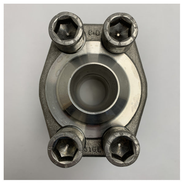 Marine Grade Stainless Steel 316L Flange Coupling 1.5 Inch Left Hand Thread Durable Sea Resistant