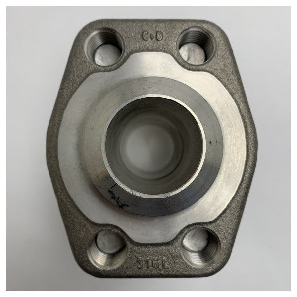 Морски клас от неръждаема стомана 316L фланцов съединител 1,5 инча лява резба издръжлив море устойчив