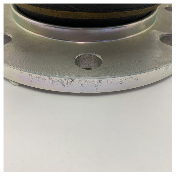 Rubber Expansion Joint DN150 PN16 - Durable Marine-Grade Flexible Pipe Connector for Industrial and Maritime Applications