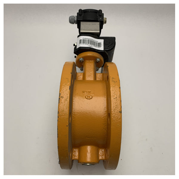 Високоякісний чавунний морський поворотний клапан DN150 з позиційним вимикачем і редукторним приводом