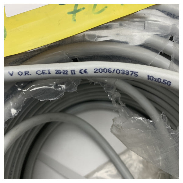 Cable ignífugo marino 10 núcleos 0,50mm� - 75m Cableado eléctrico impermeable para barcos