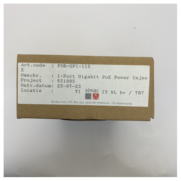 يوبيكويتي GPI-115 محقن طاقة Gigabit PoE - منفذ واحد 802.3af