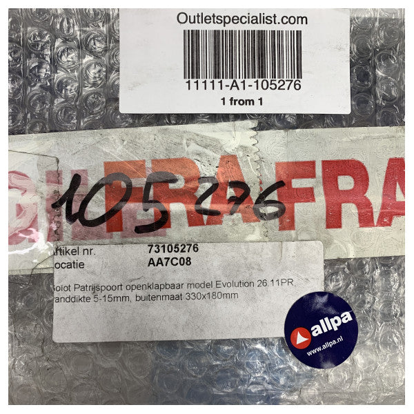 Goiot Evolution 26.11r Åpning Portole 330 x 180 mm - 105276