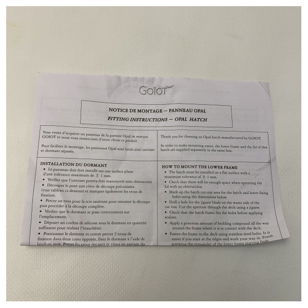 Goiot Opal 03 Aluminium Åpningsluke 116101