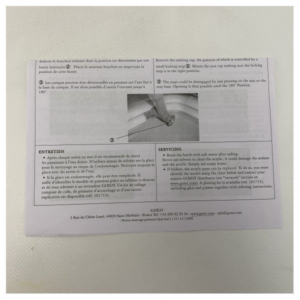 Escotilha de alumínio Goiot Opal T20 401 x 256 mm - 116.103