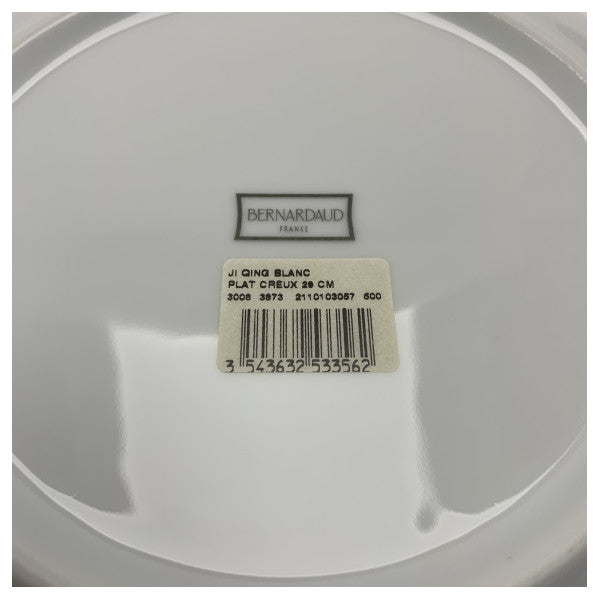Bernardaud Assiette de service ronde en porcelaine blanche de haute qualité