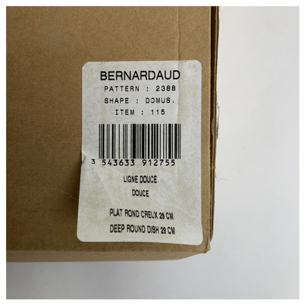 Bernardaud Assiette de service ronde en porcelaine blanche de haute qualité