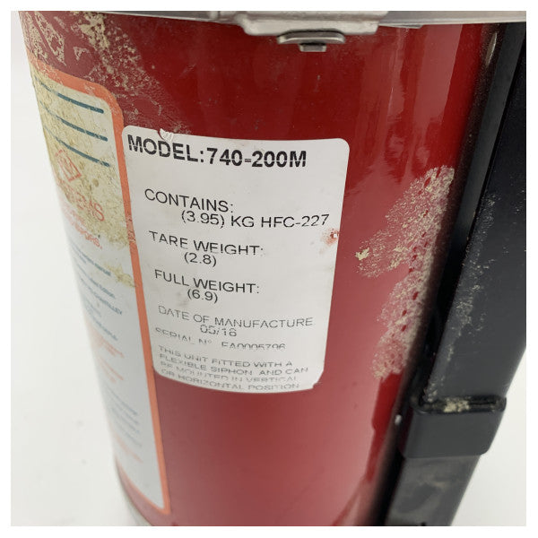 BSCO 740-200M Extincteur marin HFC-227 3.95kg