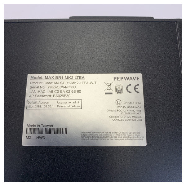 Pepwave MAX BR1 MK2 LTEA Marine Cellular Router Amerika/EMEA