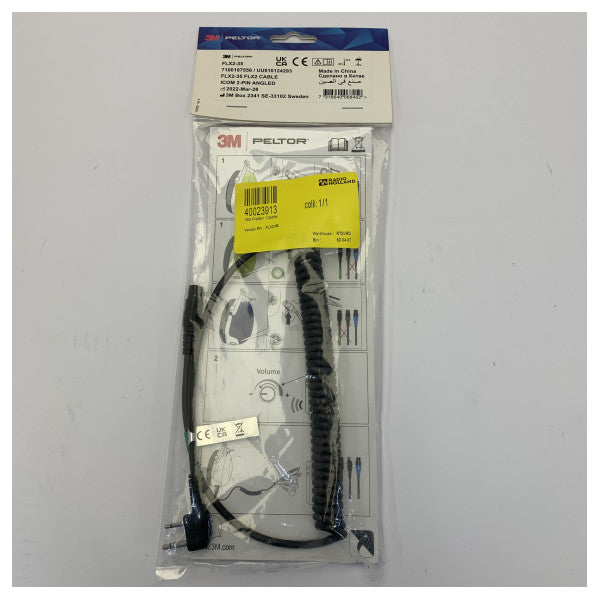3M Peltor FLX2-35 Cable voor Icom 2-Pin Hoekig