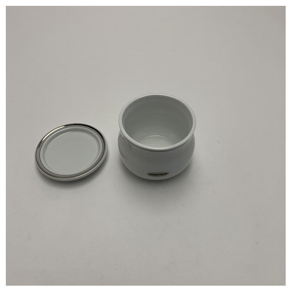 Pershing Richard Ginori Hochwertiger Zuckerstreuer aus Keramik mit Silberrand