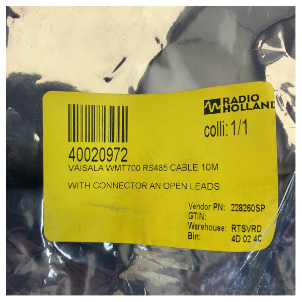 Câble de connexion de capteur de vent ultrasonique Vaisala WMT700 - RS485 10M