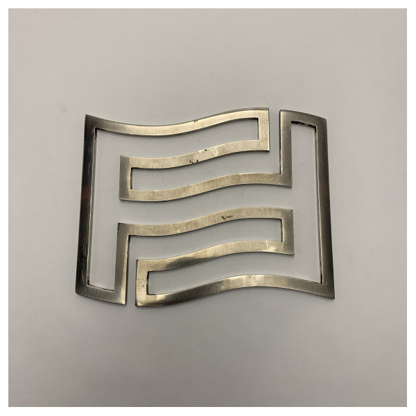 Acessório com logótipo FF marítimo em aço inoxidável 316 da Ferretti