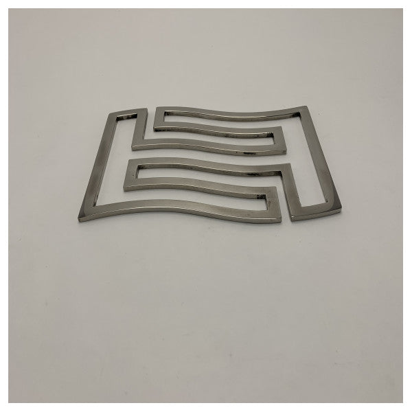 Acessório com logótipo FF marítimo em aço inoxidável 316 da Ferretti