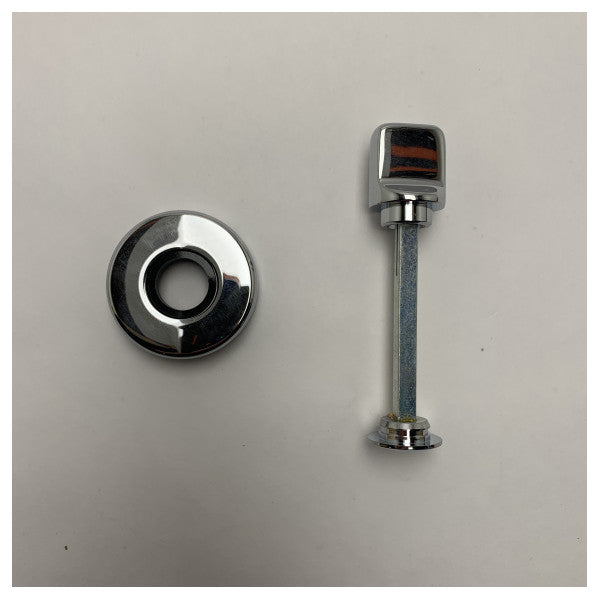 Хромирана ключалка за врати Olivari с розетка H107/R6 - Издръжлив месингов хардуер от морска класа