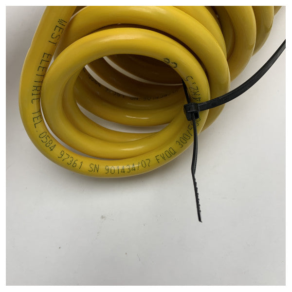 Hochwertiges flexibles Marine-Spiralkabel 4x2,5mm� - 5m UV- und salzwasserbeständig