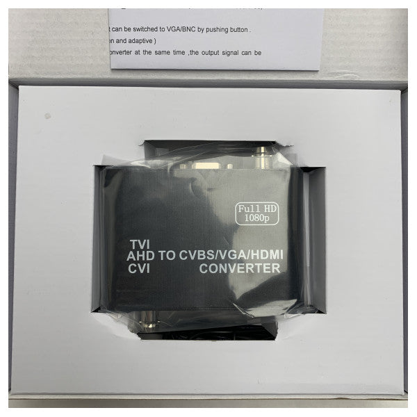 Högkvalitativ videosignalomvandlare för AHD, TVI, CVI till HDMI, VGA och CVBS - kompatibel med marin övervakning