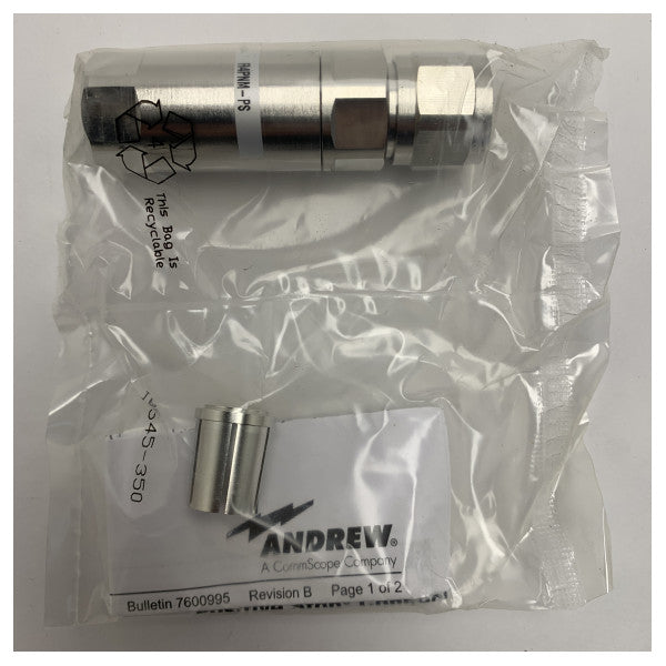 Andrew RF N Male Connector R4PNM-PS - Durable Marine-Grade RF Connector for Maritime Communication Systems